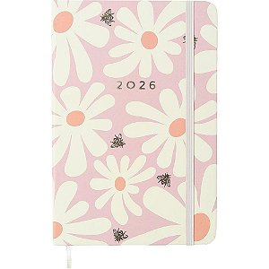 Agenda/planner 2026 melissa pink bloomy 80f 14x21 - cicero (unidade)