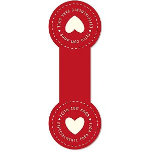 Etiqueta adesiva feito com amor 110x235mm - packpel (pct.c/10)