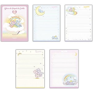 Bloco papel de carta ursinhos carinho.70g 179x241mm - animativa (pct.c/09)