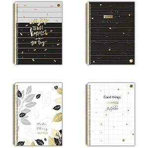 Caderno 15x1 capa dura happen 240fls. - animativa (pct.c/02)