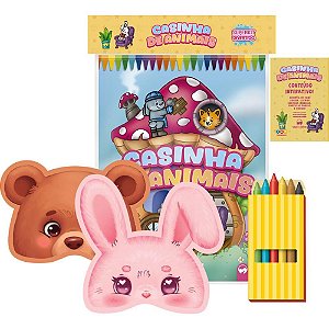 Livro infantil colorir super kit casinha animais c/gi - vale das letras (unidade)