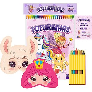Livro infantil colorir super kit fofurinhas c/giz - vale das letras (unidade)