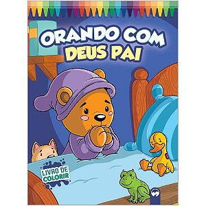 Livro infantil colorir gigante orando c/deus pai 10pg - vale das letras (unidade)