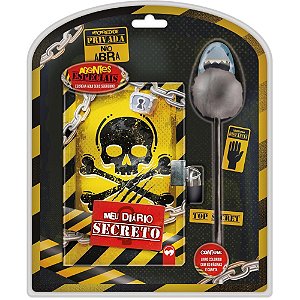 Diario agentes especiais c/pom pom - vale das letras (unidade)