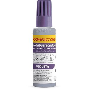 Tinta marcador quadro branco reabastecedor 030ml violeta - compactor (cx.c/12)