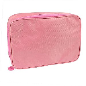 Estojo box tecido rosa c/divisorias - dac (unidade)