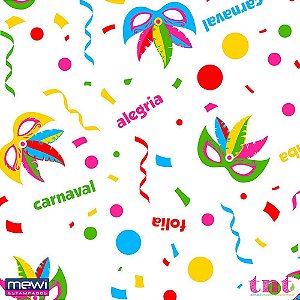 Tnt estampado 1,40m 40g carnaval folia - mewi (rl-25mts)