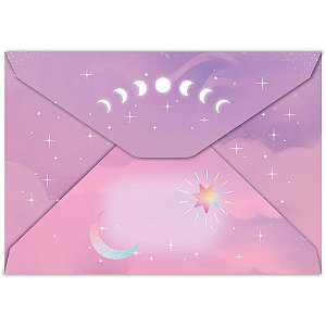 Papel de carta decorado cosmos 90g c/envelope - foroni (cx c/30)