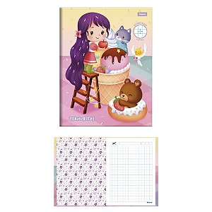 Caderno quadriculado univers. 1x1cm colegial 40f ternuritas - foroni (pct.c/10)