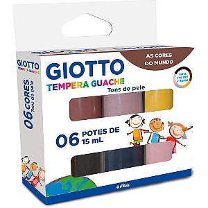 Tinta guache 015ml giotto 6 cores tons de pele - canson (unidade)