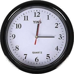 Relogio de parede redondo 2 cores 20cm (s) - tt brasil (unidade)