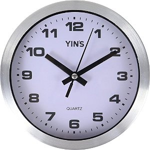 Relogio de parede rendondo aluminio 16cm - tt brasil (unidade)
