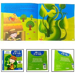 Livro infantil ilustrado joao e o pe de feijao 12pgs - magic kids (unidade)