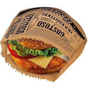 Embalagem para alimentos saquinho kraft p/lanche frases - festcolor (pct.c/50)