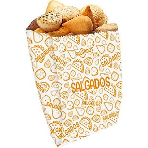 Embalagem para alimentos saco fundo salgados 18x11x5cm - festcolor (pct.c/100)