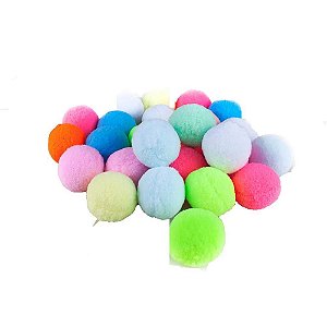 Aviamento pompom multicor 40mm c/50unid. - nybc (pacote)