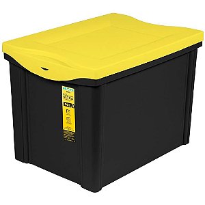 Caixa plastica multiuso preto 30l 30,5x42,5x30,7 medio - ordene (unidade)