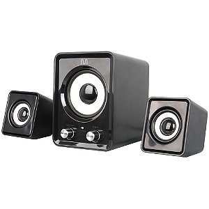 Caixa de som p/ computador usb 14w p2/2.1 subwoofer contr - multi (unidade)