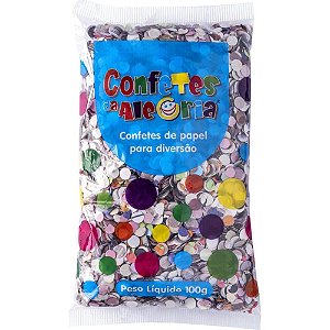 Artigo para festa confete em papel 100g - dalegria (pacote)