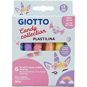 Massa para modelar giotto candy 6 cores 90g - canson (unidade)