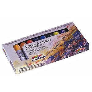 Tinta a oleo 10 cores bisnaga 20ml - corfix (blister)