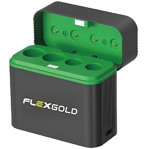 Carregador de pilhas p/pilhas aa-aaa cabo type-c - flex (unidade)