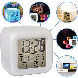 Radio relogio digital despertador rgb - flex (unidade)