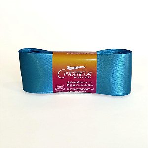 Fita de cetim 38mm 10m. turquesa - cinderela (unidade)