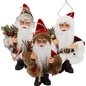 Artigo para decoracao natal enfeite noel 15cm. 3mod(s) - yangzi (uniidade)