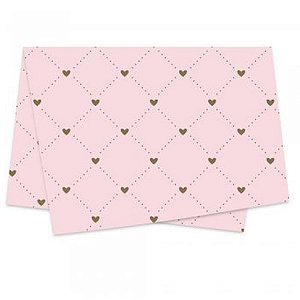 Poli sujinho decorado 49x69cm heart rosa quartz - xingo embalagens (pct.c/50)