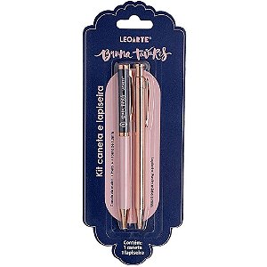 Caneta esferografica bruna tavares kit c/lapiseira - leonora (bl.c/02)