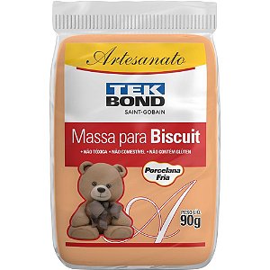 Massa de porcelana fria biscuit 90g pessego - tekbond (cx.c/06)