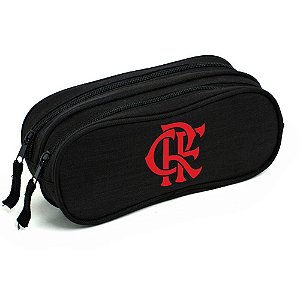 Estojo duplo flamengo preto - kit (unidade)