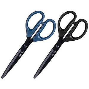 Tesoura black simetrica 18cm sortido - deli (blister)