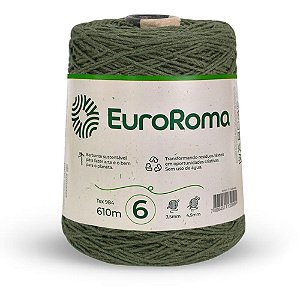 Barbante colorido 600g 4/6 fios 610m vd militar - euroroma (unidade)