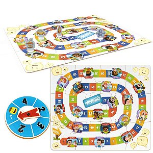 Jogo de tabuleiro expressando as emocoes madeira - brinc. de crianca (unidade)