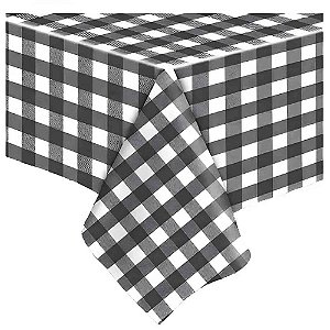 Toalha plastica 78x78cm xadrez preto - xingo embalagens (pct.c/10)