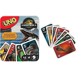 Jogo de cartas uno jw rebirth em lata - mattel (unidade)