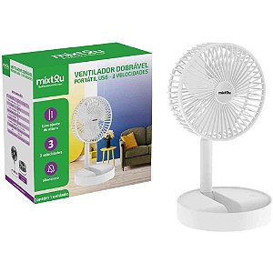 Ventilador usb mesa portatil recarreg.5v bco - santana centro (unidade)