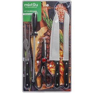 Faca kit churrasco 5 pcs - santana centro (unidade)