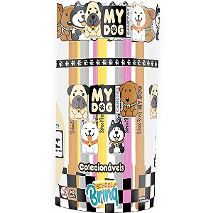 Caneta gel my dog 4mod. (sortido) - polibrinq (pote.c/24)