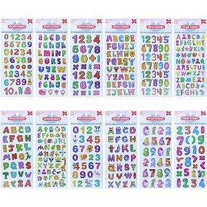 Adesivos decorados 10x24cm.letras/numeros cart.so - make+ (pct.c/24)