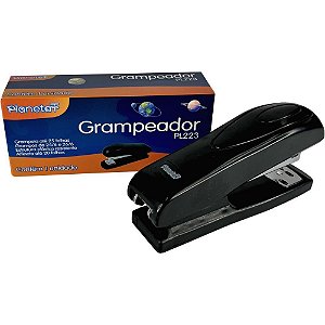 Grampeador plastico pl223 25fls preto 24/6-26/6 - v.m.p. (unidade)