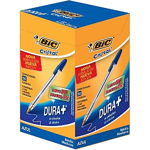 Caneta esferografica cristal azul l50p45 - bic (cx.c/24)