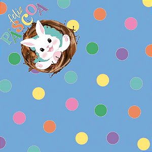 Embalagem p/ovo de pascoa 18x18cm.express felicita azul - cromus (pct.c/25)