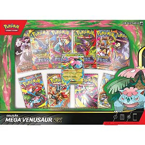 Jogo de cartas pokemon box mega venusaur ex - copag (unidade)