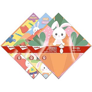 Embalagem p/ovo de pascoa 39x39cm autosservico pascoa so - cromus (pct.c/05)