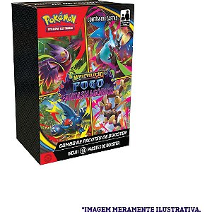 Jogo de cartas pokemon me02 fogo fantasmagori - copag (dp.c/18)