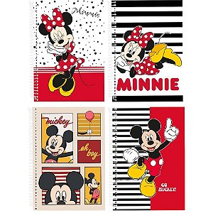 Caderno 01x1 capa dura mickey e minnie 80fls - culturama (pct.c/04)