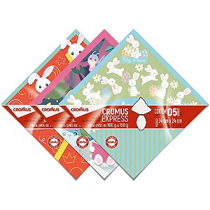 Embalagem p/ovo de pascoa 24x24cm autosservico pascoa so - cromus (pct.c/05)